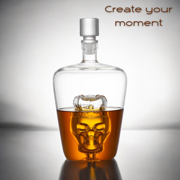 SKULL CROWN DECANTER SET