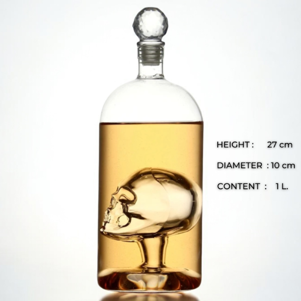Catrinaz®  Premium Spirit Carafe - Tequila Decanter -  Skull Design - Decanter - Whiskey carafe -1L - Luxury gift box - Unique Gift - Image 5